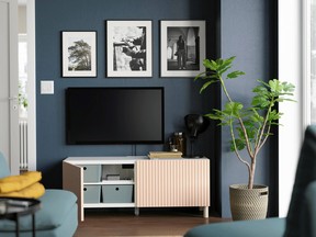 Hide away audio visual equipment and gaming while grounding your entertainment centre. 48-inch BESTA TV Bench, $265, Ikea.com